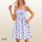 ⏰2026 Hot Sale 49% OFF💃Women's Summer Square Neck A-Line Mini Dress with Pockets