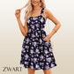 ⏰2026 Hot Sale 49% OFF💃Women's Summer Square Neck A-Line Mini Dress with Pockets