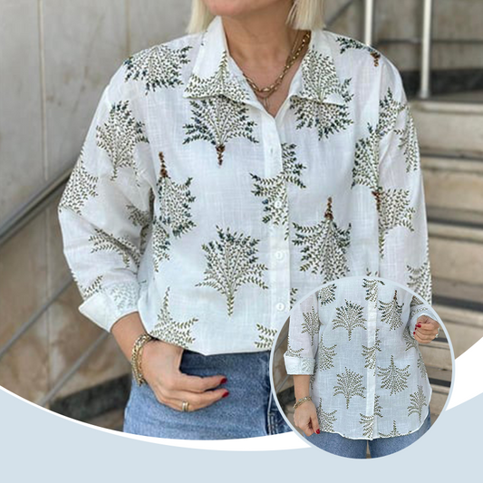 ⏰Early Autumn Sales 49% OFF🍂🍁Women's Casual Botanical Print Shirt✨
