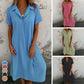 💕Last Day Promotion 49% OFF🔥Women’s Solid Color Short-Sleeve Dress