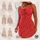 💥Last Day 49% OFF! ✈️Floral Print Spaghetti Strap Mini Dress