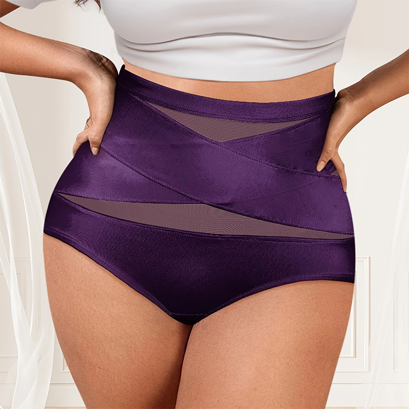 🌸Last Day-Buy 1 Get 3 Packs✨Plus-Size High-Waist Cross Tummy Control Panties👖