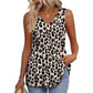 🌞HOT SALE 49% OFF👚Women's Print Flowy Sleeveless V Neck Peplum Tank Tops