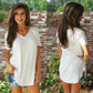 🔥Last Day 49% OFF💖Women's V-neck Short Sleeve Curved Hem Tee Top