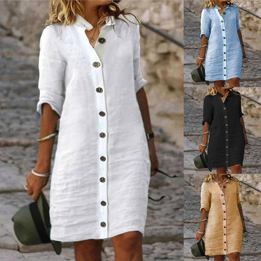 🔥Last Day-49% OFF🔥Women’s Minimalist Breathable Button-up Dress