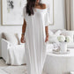 🔥Last Day Special 49% OFF💃Women's Off-Shoulder Batwing Sleeve Maxi Lounge Dress
