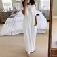 🔥Last Day Special 49% OFF💃Women's Off-Shoulder Batwing Sleeve Maxi Lounge Dress