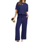🌸Hot Sale 50% OFF💖Women’s Summer Oversized Wide Leg Crop Pants Two Piece Outfits Set
