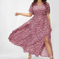 🎉Hot Promotion 50% OFF💃Women's Bohemian Floral Split Maxi Dress With Elastic Waist