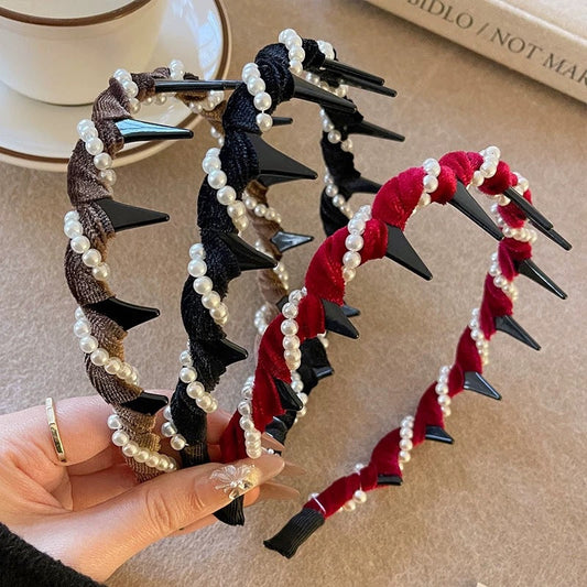 💜LAST DAY-BUY 1 GET 2 FREE💜Vintage High Cranium Artificial Pearl Hairband