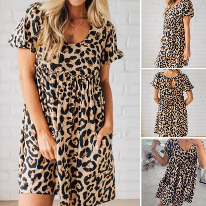 👗Time-limited Special 49% OFF⏰Women's Casual Leopard Print Mini Dress