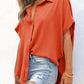 🔥2026 Summer Hot Sale 49% OFF💥Women's Tops Casual V Neck Button Down Shirts Solid Short Sleeve Blouses