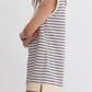 🎉Last Day Promotion 49% OFF💃Women's Striped Casual Zipper Cap Sleeve Mini Dress