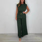 ⏳Time-limited Special Sale 49% OFF⏰Women's Sleeveless Belted Top & Long Pants Set