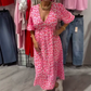 🏖️Summer Hot Sale 60% OFF!!🎀Women's V-Neck Printed Dress