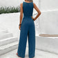 🏖️Summer Hot Sale 50% OFF🌼Women's Solid Color Waist Tie Jumpsuit