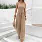 🏖️Summer Hot Sale 50% OFF🌼Women's Solid Color Waist Tie Jumpsuit