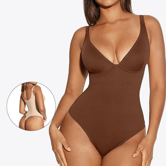 ⏳ Limited time 50% off! 💥V Neck Tummy Control Thong Bodysuit Shapewear