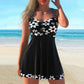 🔥LAST DAY SALE 70% OFF👙Women's Plants Print V Neck Swimdress & Tankini Set 