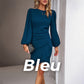 💖Last Day 50% OFF💖Elegant women's dress with puff sleeves and fringed hem🎉
