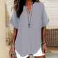 💥Last Day Special Sale 50% OFF💝✨Fashion Loose Solid Color Short Sleeve Blouse