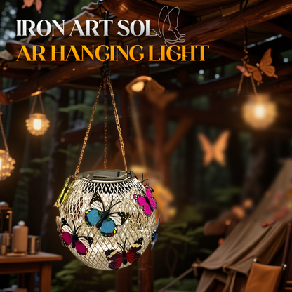 🎁2026 New Arrivals 50% OFF☀️🦋Solar Pendant Lamp Art Of Iron