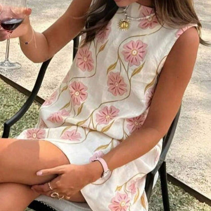 🔥Last Day Promotion 50% OFF💖Women's Casual Sleeveless Floral Print Dress