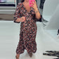 💃🍂Autumn Sales 49% OFF💝V-neck Printed Maxi Dress With 3/4 Sleeves