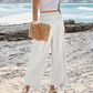 🎉🛍️Hot Promotion 50% OFF🌸Women's High-Waisted Straight-Leg Linen Cropped Pants