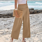 🎉🛍️Hot Promotion 50% OFF🌸Women's High-Waisted Straight-Leg Linen Cropped Pants