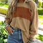 🍂Autumn Sales 49% OFF🔥Women’s Trendy Color Block Striped Long Sleeve T-Shirt