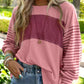 🍂Autumn Sales 49% OFF🔥Women’s Trendy Color Block Striped Long Sleeve T-Shirt