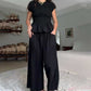 🍂Autumn Sales 49% OFF🔥Women’s Pleated Top & Wide-Leg Pants Set