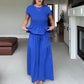 🍂Autumn Sales 49% OFF🔥Women’s Pleated Top & Wide-Leg Pants Set