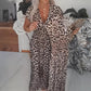 ⏳Off-Season Special Sale 50% OFF⏰Women's V-Neck Leopard Print Dress