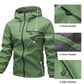 🔥LAST DAY SALE- 49% OFF⛰️Men's Plain Waterproof Windproof Drawstring Zip Up Hooded Jacket