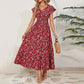 💃2025 Vacation Sale -50% OFF💯☀️Flowy V-Neck Floral Maxi Dress