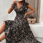 💃2025 Vacation Sale -50% OFF💯☀️Flowy V-Neck Floral Maxi Dress