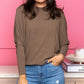 💖 Special Price £14.99🔥Last 3 Hours!!💝Women's Autumn Solid Round Neck Batwing-Sleeve Top