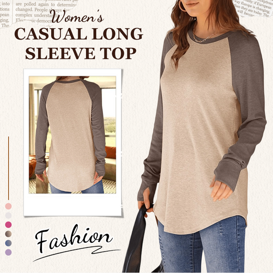 🍂🎉Autumn Hot Sale 49% OFF🔥Women's Casual Long Sleeve Round Neck Top