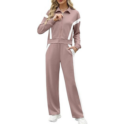💥Limited Time Offer 50% OFF🥰Stylish Jacket & Wide Leg Pants 2-Piece Set-💝Warm and stylish