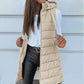 🔥HOT SALE 50% OFF🎁Autumn Women’s Zip-Up Sleeveless Hooded Long Puffer Vest 💕