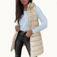 🔥HOT SALE 50% OFF🎁Autumn Women’s Zip-Up Sleeveless Hooded Long Puffer Vest 💕