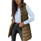 🔥HOT SALE 50% OFF🎁Autumn Women’s Zip-Up Sleeveless Hooded Long Puffer Vest 💕