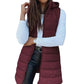 🔥HOT SALE 50% OFF🎁Autumn Women’s Zip-Up Sleeveless Hooded Long Puffer Vest 💕