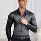 📢Hot Sale 50% OFF !!!⏰Men's Solid Color Lapel Long Sleeve Button-Down Shirts