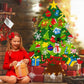 🎅Xmas Hot Sales - ONLY ￡8.99!🎄DIY Felt Christmas Tree for Kids – 32 Reusable Ornaments + Fairy Lights