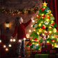 🎅Xmas Hot Sales - ONLY ￡8.99!🎄DIY Felt Christmas Tree for Kids – 32 Reusable Ornaments + Fairy Lights
