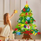 🎅Xmas Hot Sales - ONLY ￡8.99!🎄DIY Felt Christmas Tree for Kids – 32 Reusable Ornaments + Fairy Lights