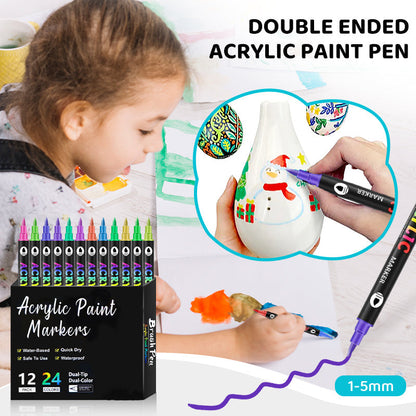 🎁Christmas Gift Idea 49%🎄Dual Tip Acrylic Paint Markers Pens